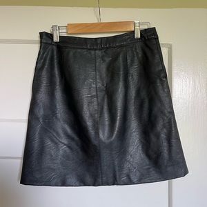 Top shop vegan leather skirt